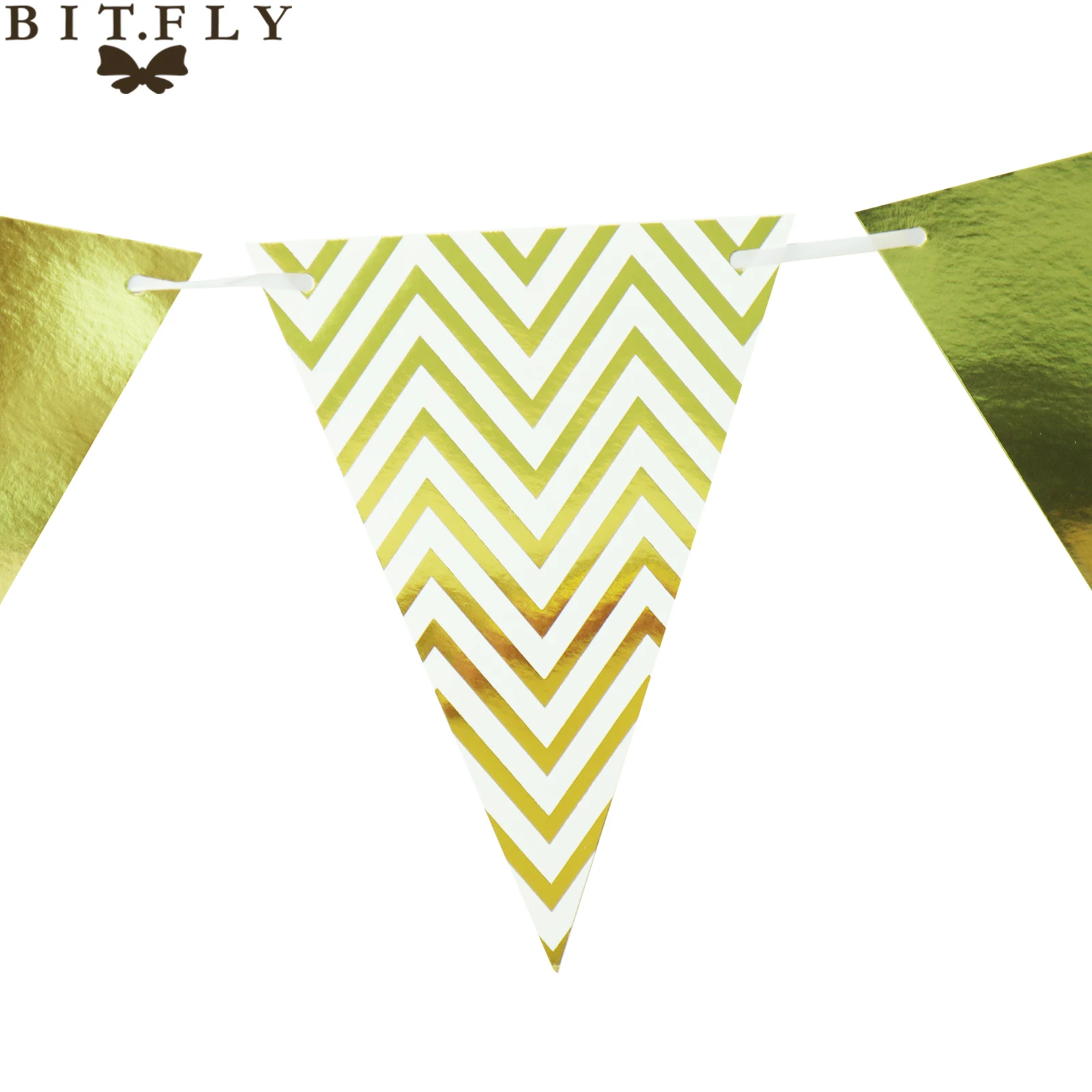 BITFLY 3 м свадьба украшение для дня рождения Золотой/Серебряный бумажный баннер