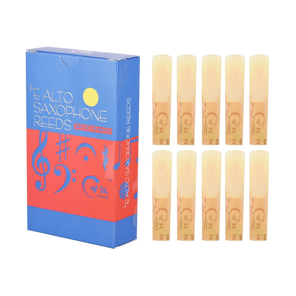 Professional Level Eb Alto Saxophone Sax Reeds Strength 2.0 10pcs/ Box | Спорт и развлечения
