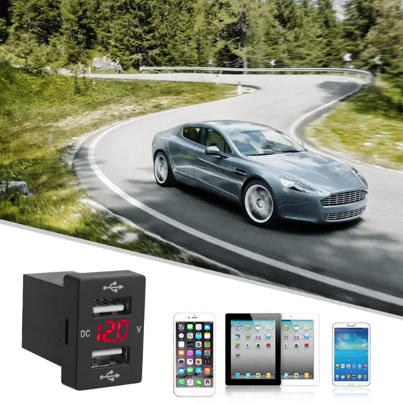 Двойное зарядное устройство USB 2 порта 5 в Быстрая зарядка автомобильном адаптере
