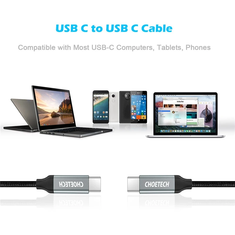 Choetech Usb Type C к кабель 2 0 папа 1 м синхронизировать мобильный зарядный для Macbook Nexus 5X/6P