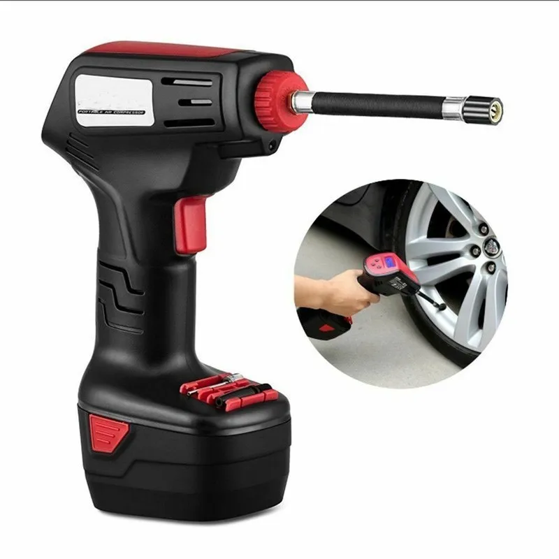 Portable air compressor cordless electric tire pump inflator ball tire pump details