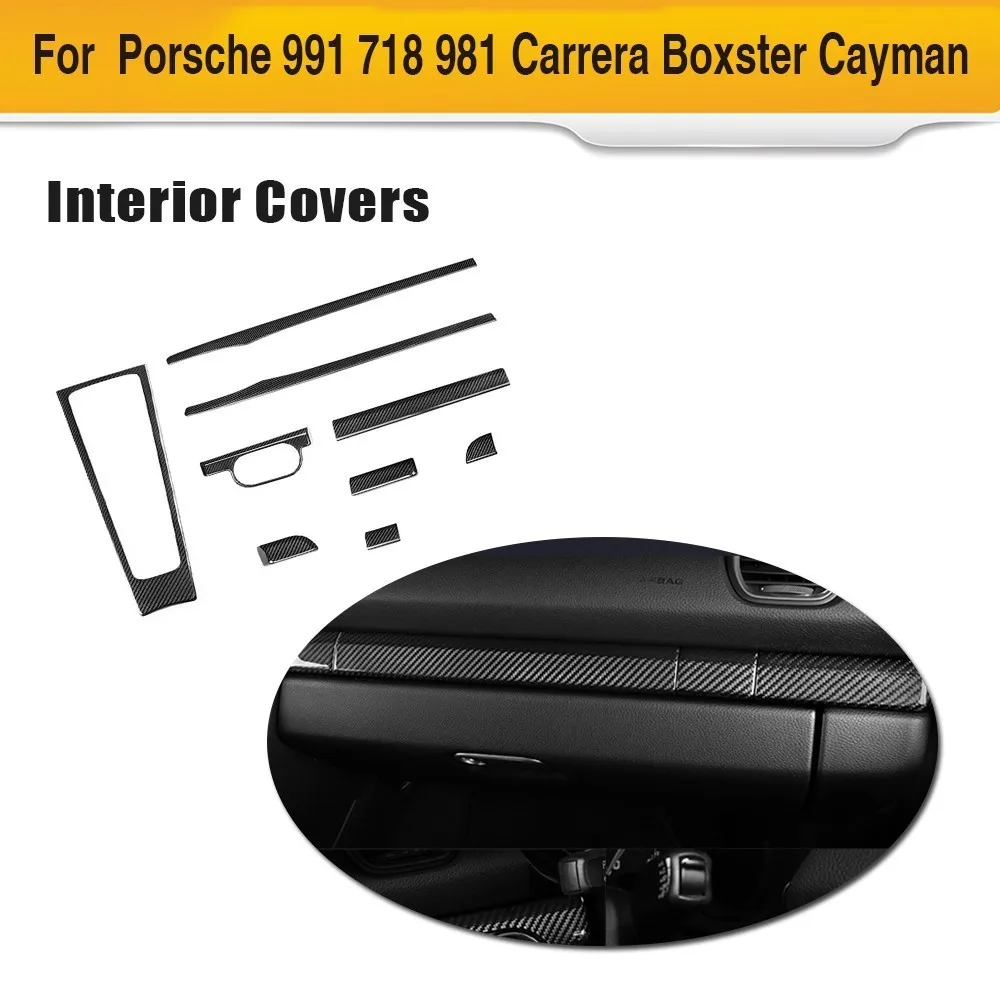 Отделка приборной панели 9 шт./компл. для Porsche 991 981 911 718 Boxster Cayman Coupe 2 двери 2016 2018 LHD