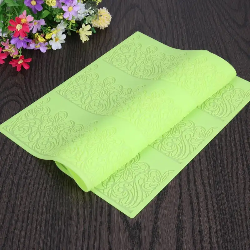 39X29 см кружевная силиконовая для шоколада выпечки коврик DIY Торт Помадка сахарный