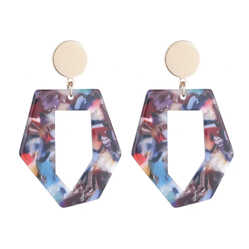 Aretes Oorbellen Lbxzl чешские акриловые большие серьги висюльки для Для женщин