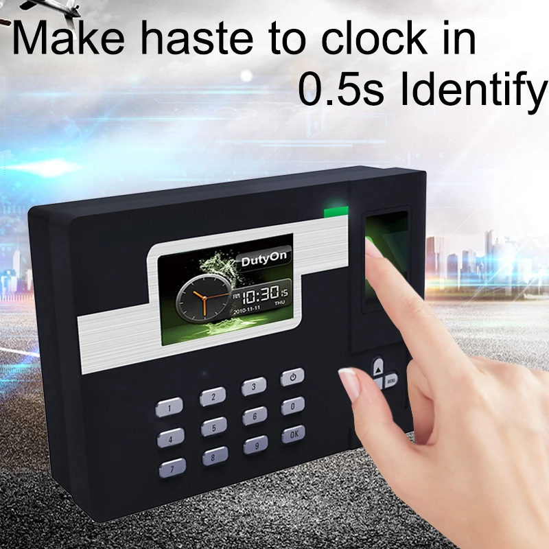 Биометрическая система посещаемости времени TCP/IP USB контроль отпечатков пальцев