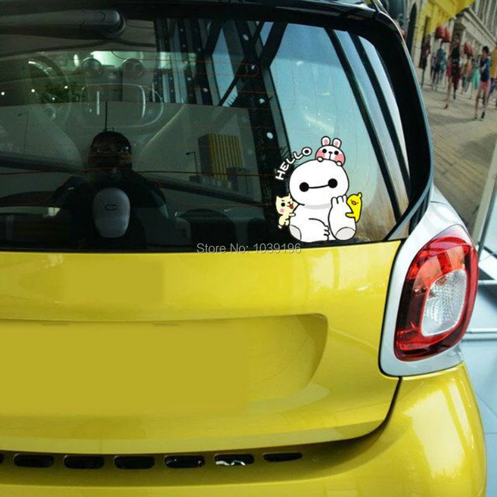 Новый дизайн автостайлинг Hello Baymax креативная Автомобильная наклейка мультяшная