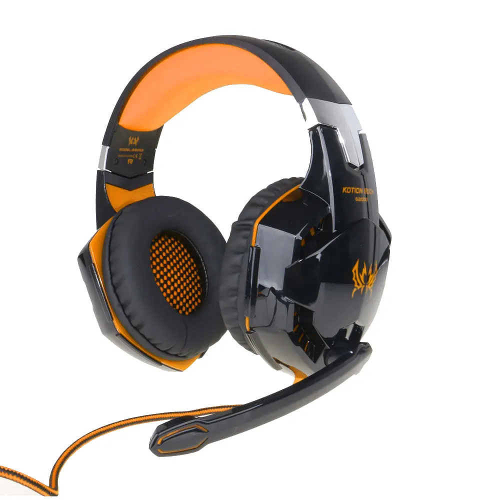 KISSCASE Игровые наушники с микрофоном гарнитура Bass G2000 большой микрофон для