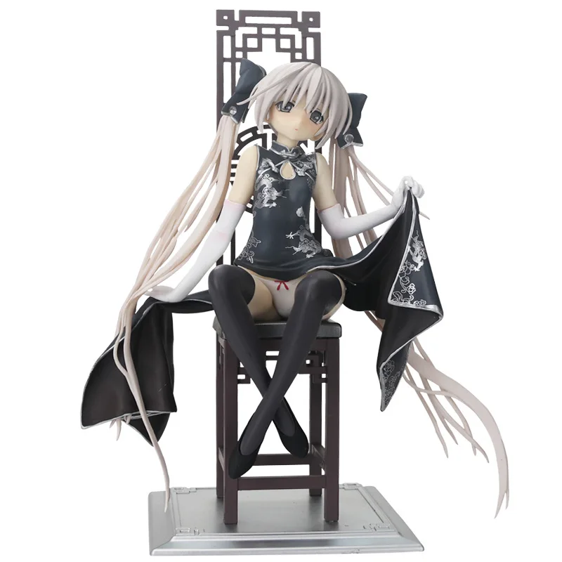 ALPHAMAX SKYTUBE 22 см Аниме игра черное шелковое платье Yosuga no Sora Kasugano сексуальная девушка