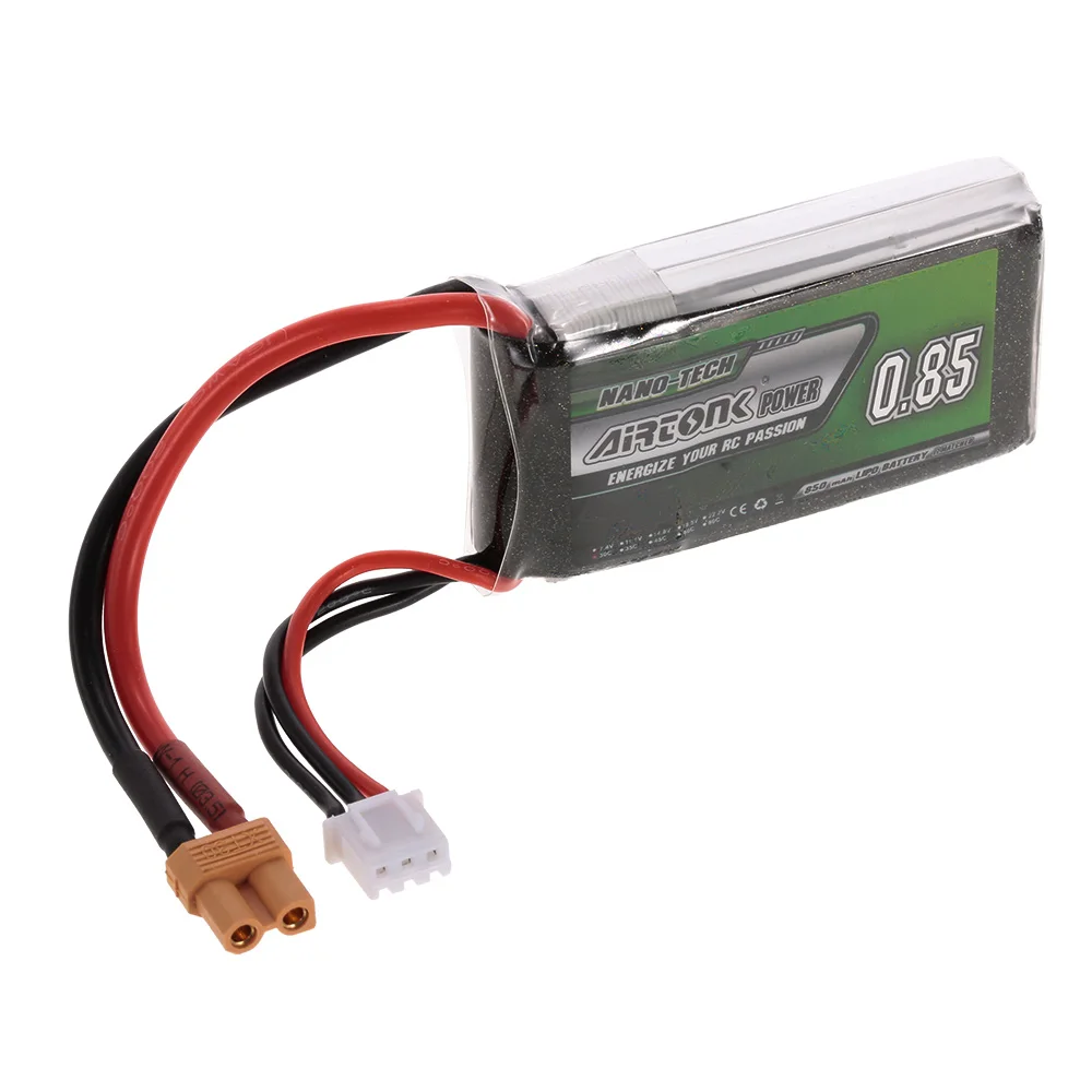 7 4 V 850mAh 30C 2S аккумуляторная батарея Li-Po с штепсельной вилкой XT30 для