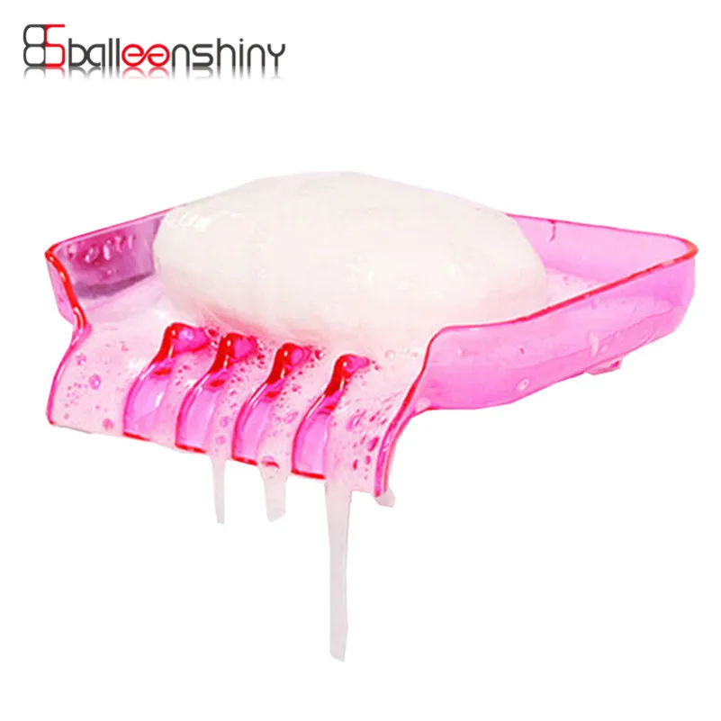 BalleenShiny прилавок для хранения мыла 2 присоски ванной мыльница лоток слива воды