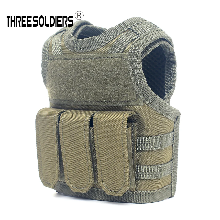 Tactical Beer Bottle Cover Military Mini Molle Vest Personal Drink Set Adjustable Shoulder Strap With EDC tool Pouch | Спорт и