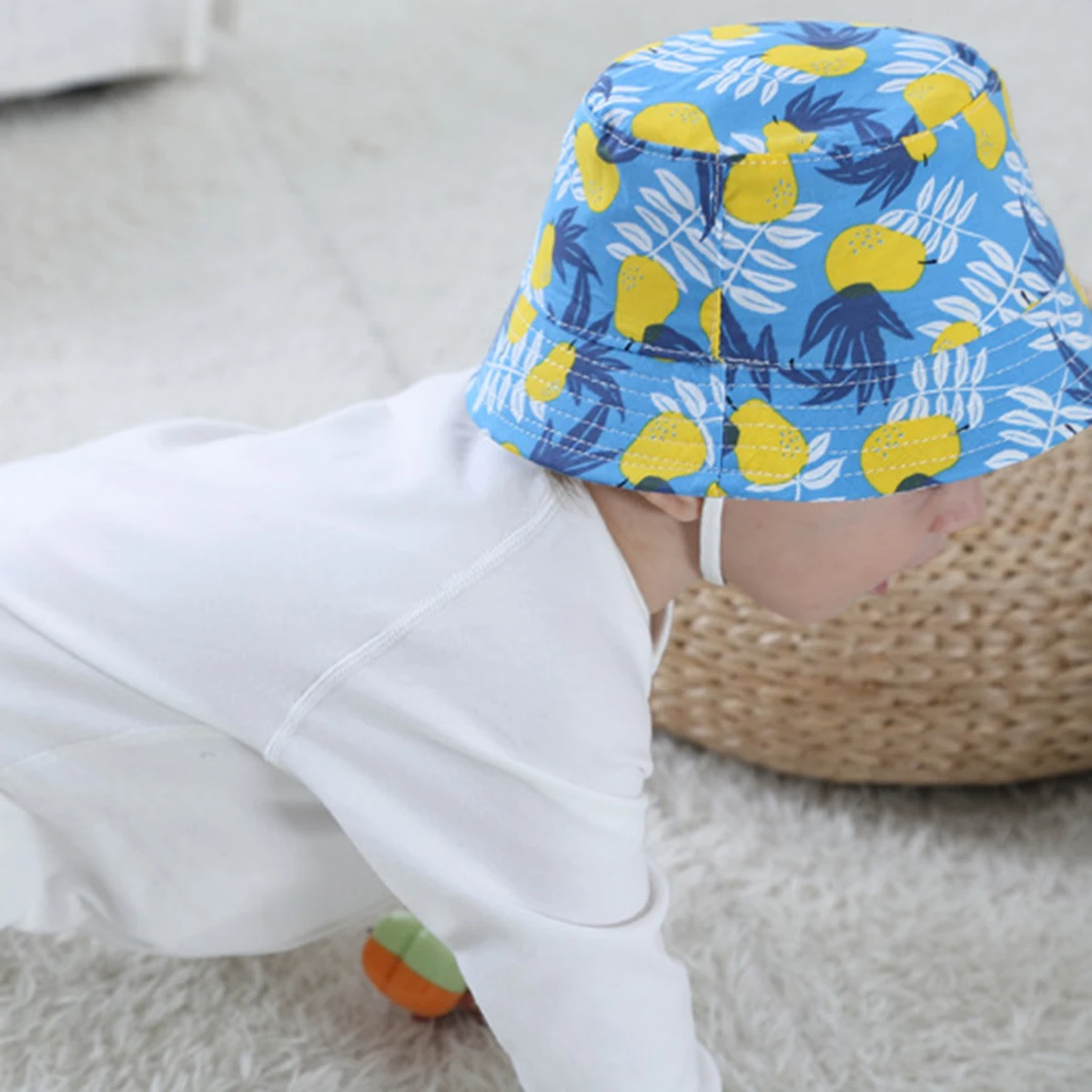 

Infant Summer Outdoor Baby Girl Floral Cotton Cap Baby Sport Hat Floral Pattern Prints Beach Hats Pot Caps Brim Beach Hat