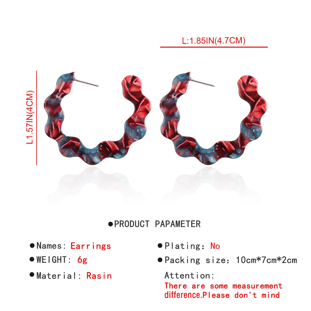 Модные красочные красивые серьги кольца геометрические с буквами для