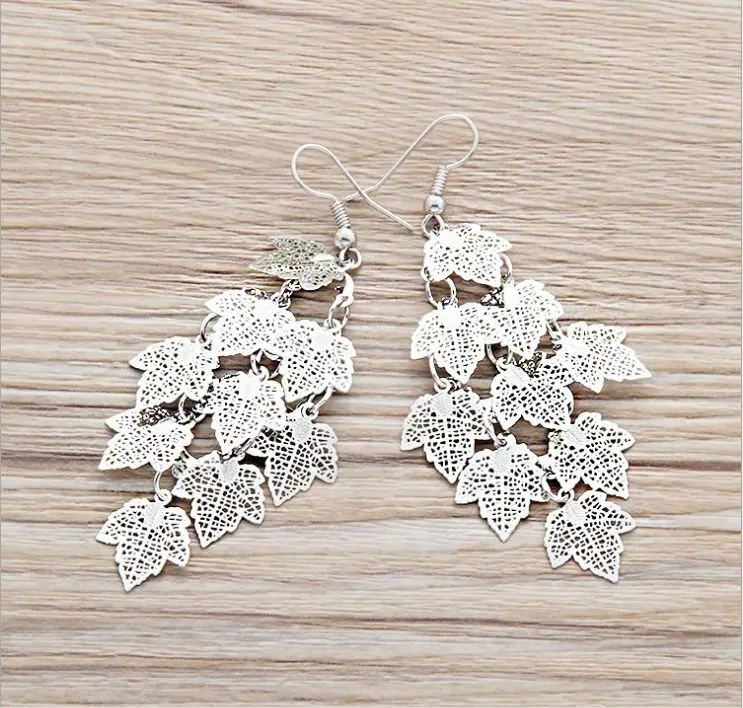 2019 Long Earrings For Women Romantic Tree Leaves Girl Jewelry Boho Vintage Statement Hook Dangle Gift | Украшения и аксессуары