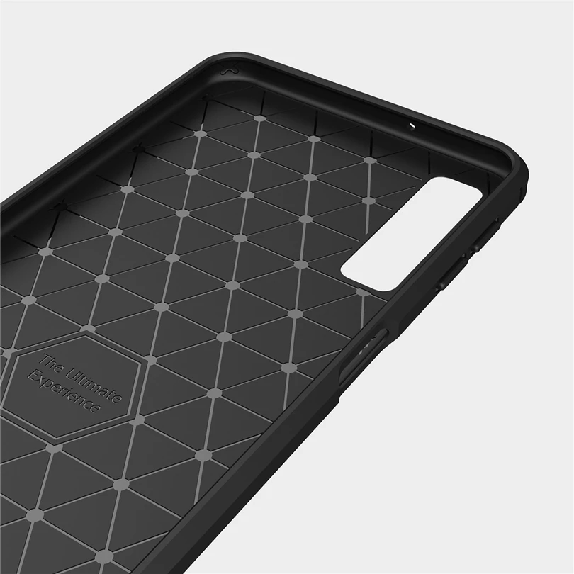 Чехол из углеродного волокна для Samsung A6 A7 A8 Plus A9 2018 A10 A30 A50 мягкий TPU Тонкий чехол