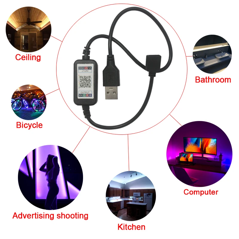 DC 5 24V Bluetooth LED контроллер Смарт IOS/Android телефон приложение RGB 4 канала для