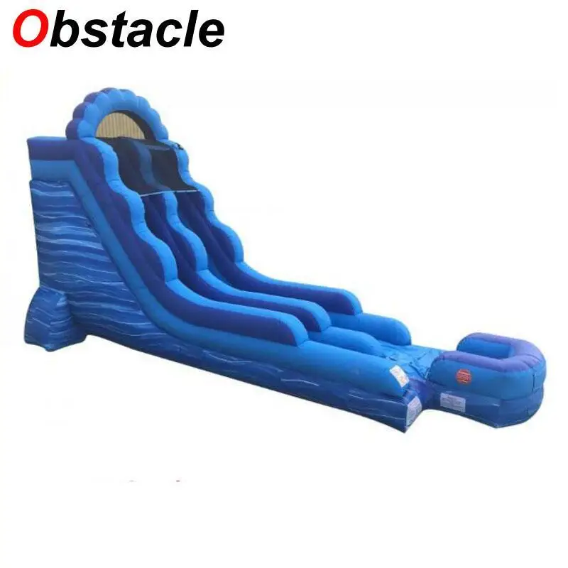 Голубая мраморная надувная водная горка гигантская для бассейна детей и