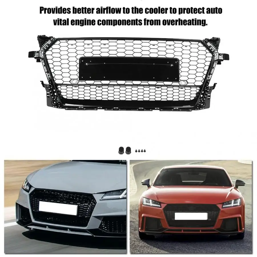 Для TTRS Style ABS передняя Спортивная Шестигранная сетчатая сотовая бленда гриль