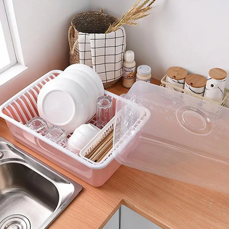

Drain Bowl Rack Plastic Kitchen Cupboard Storage Box Tableware Cutlery Storage Box Kitchen Put Dish Rack Shelf Cabinet