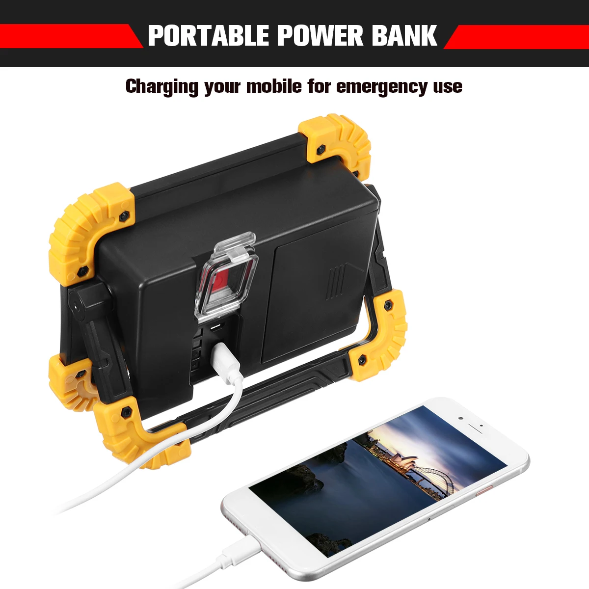 Портативный точечный светильник 20 вт фонарь прожексветильник 18650 USB