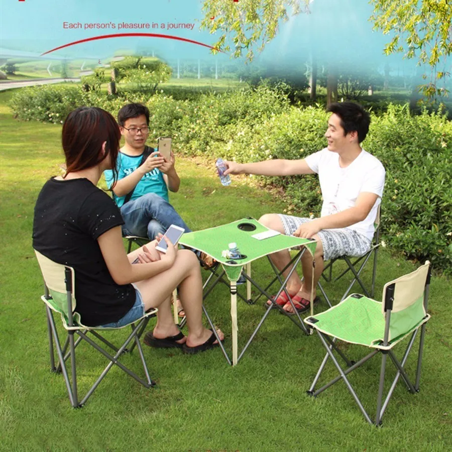 Портативный складной стол комплект из пяти предметов стулья для отдыха на