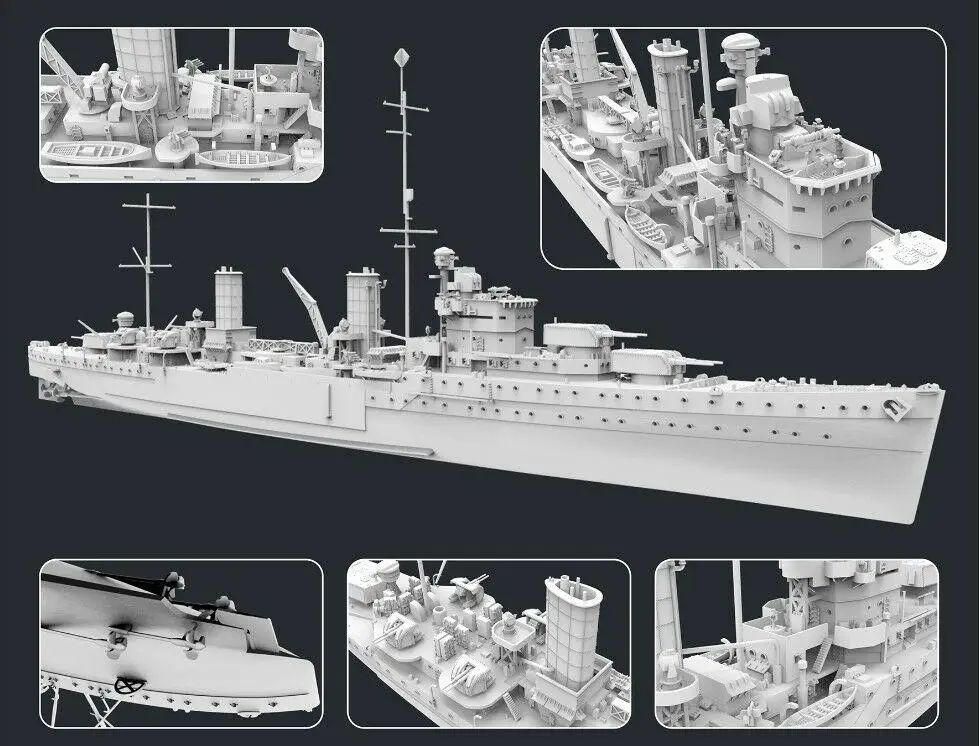 Flyhawk 1/700 1109S HMS Cruiser Penelope 1940 лучшее качество | Игрушки и хобби