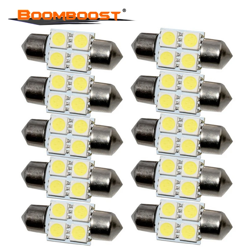 10 шт. автомобильный Стайлинг LED COB 12 В DC Авто купольные огни автомобиля боковой