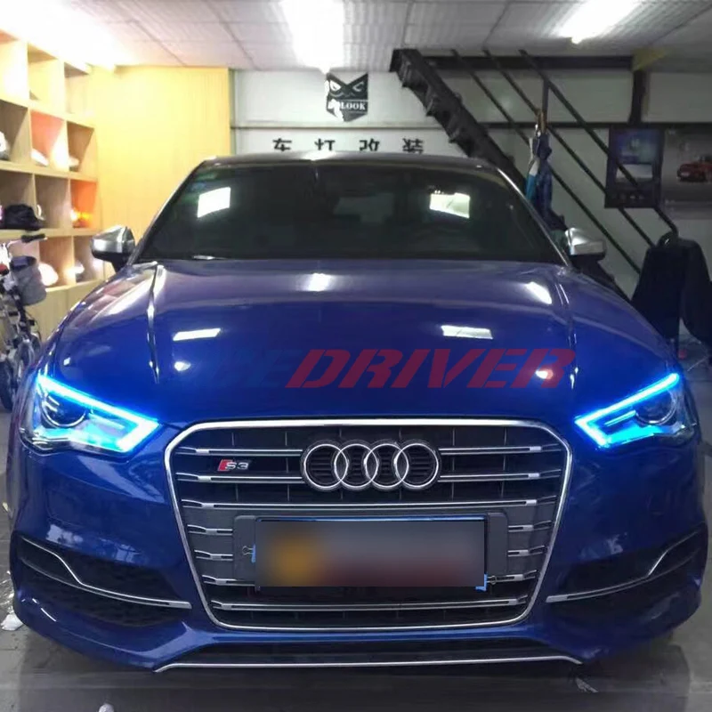 Icedriver для AUDI A3 S3 DRL RGB разноцветные СВЕТОДИОДНЫЕ панели 2013-2015 дневные ходовые огни