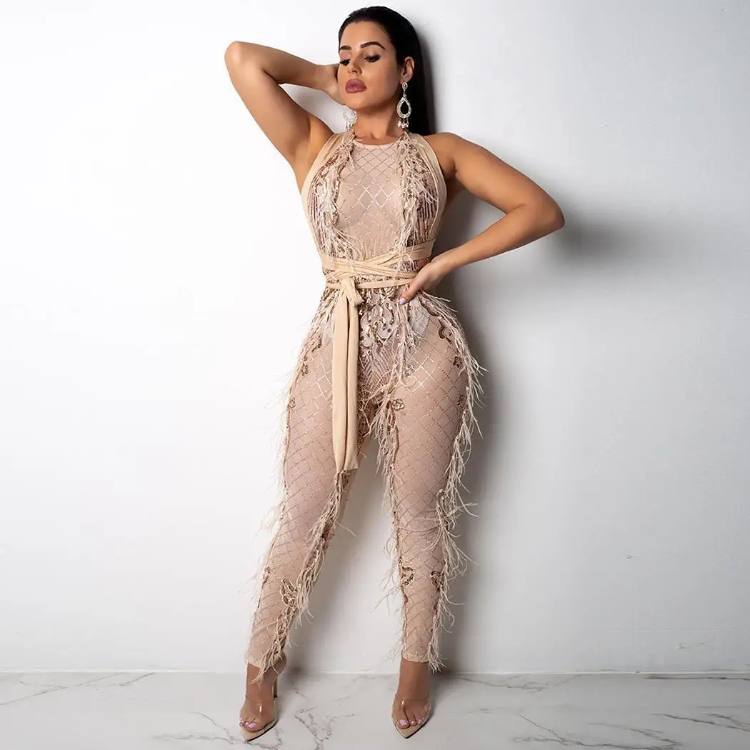 Женский Круглый вырез без рукавов прозрачный пэчворк с блестками Свободный