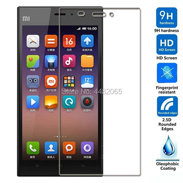 Защитное закаленное стекло 2.5D для Xiaomi Mi3 Mi 3 защитная пленка Взрывозащищенная