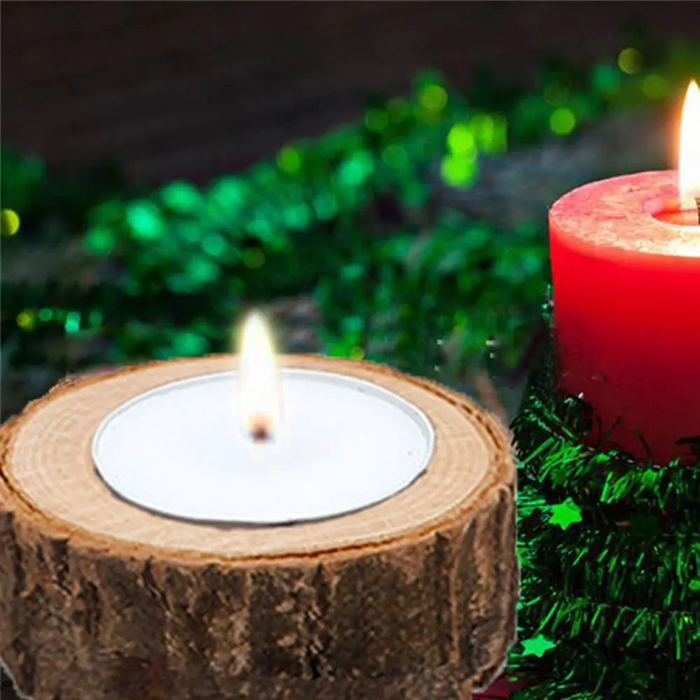 1 шт. мини подставка для свечей Деревянный DIY Поделки деревянный подсвечник