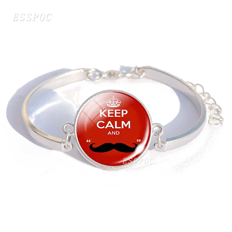 Ювелирные изделия Keep Calm для мужчин и женщин стеклянные серьги Крючки с кабошоном