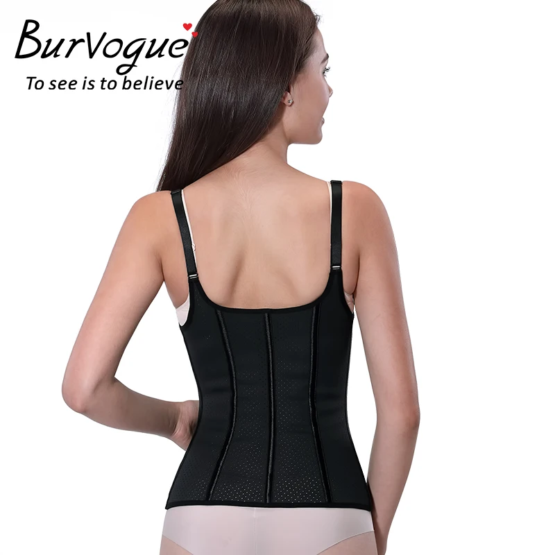 Фото Пояс для талии Burvogue, латексные корсеты со стальными косточками, корсет под грудью, дышащий моделирующий корсет №2