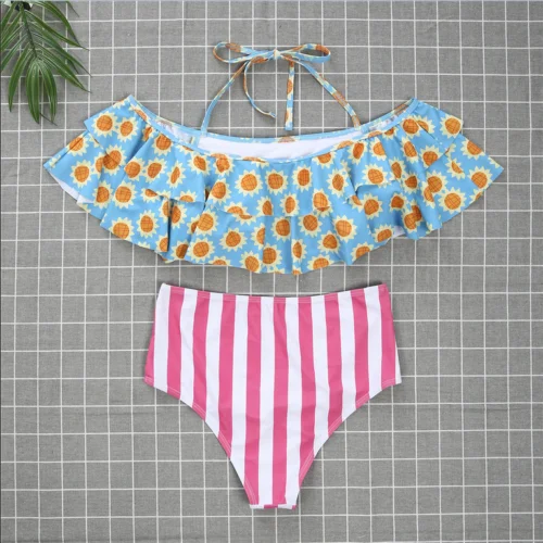 Одинаковый купальный костюм для всей семьи мамы папы девочек и мальчиков