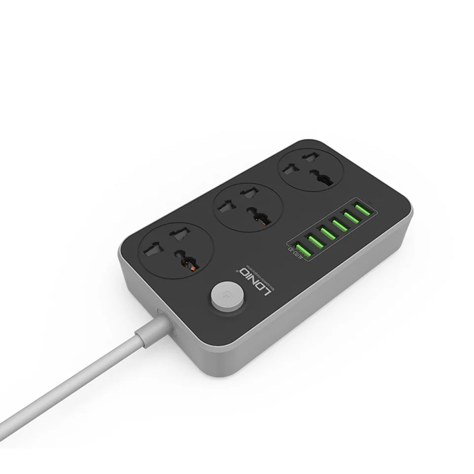 UK 3 Pins Power Strip With Switch FUSED Multi Plug Universal Outlets USB Extender Socket network filter socket for phones | Электроника