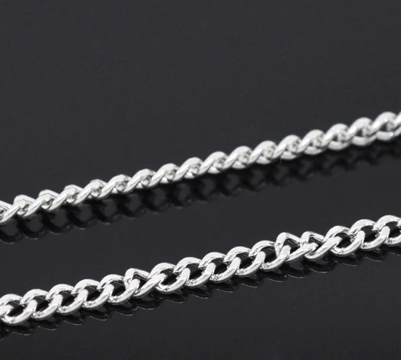 10 м с серебряным покрытием ссылки открыт бордюрный 2 5x2 мм (B14061)|chain braid|chain doorchain bracelt