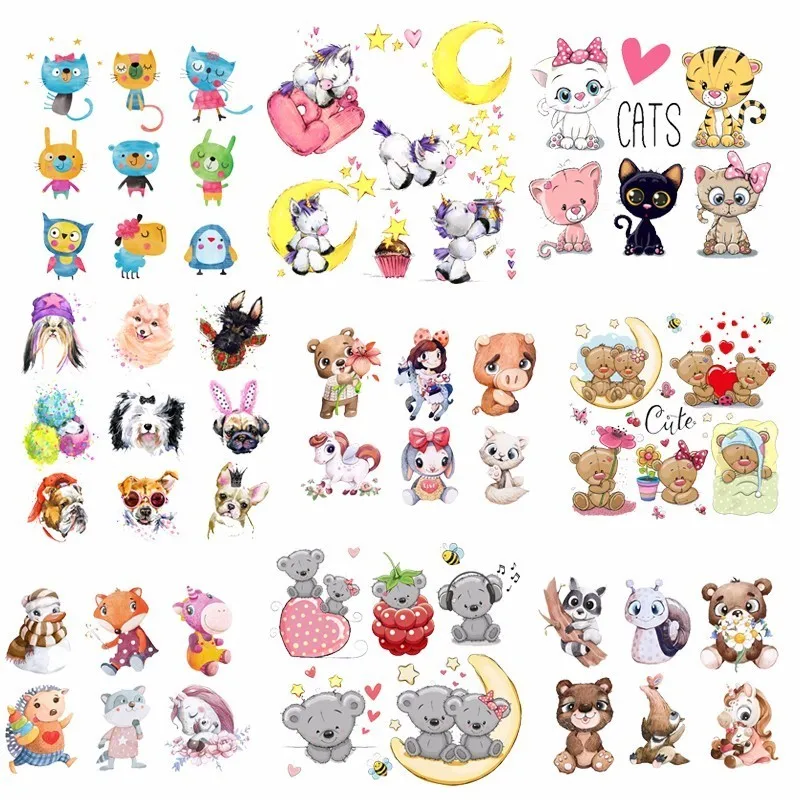 Pulaqi Kawaii Единорог передачи тепла уровня моющиеся одежда стены стикеры сделай сам