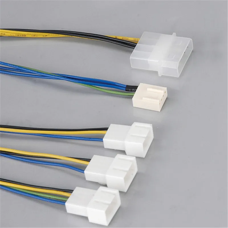4Pin PWM вентиляторы кабель питания сплиттера PC DIY 4-контактный IDE Molex разветвитель