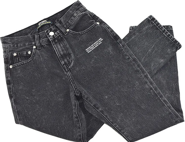 Джинсы LOGAMI женские с высокой талией повседневные Прямые брюки из денима надписью