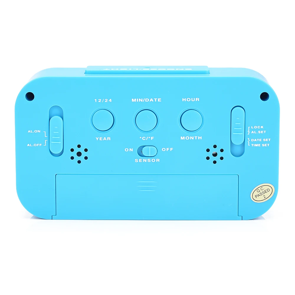 Цифровой ЖК-дисплей будильник с подсветкой Датчик батареи ночные офисные