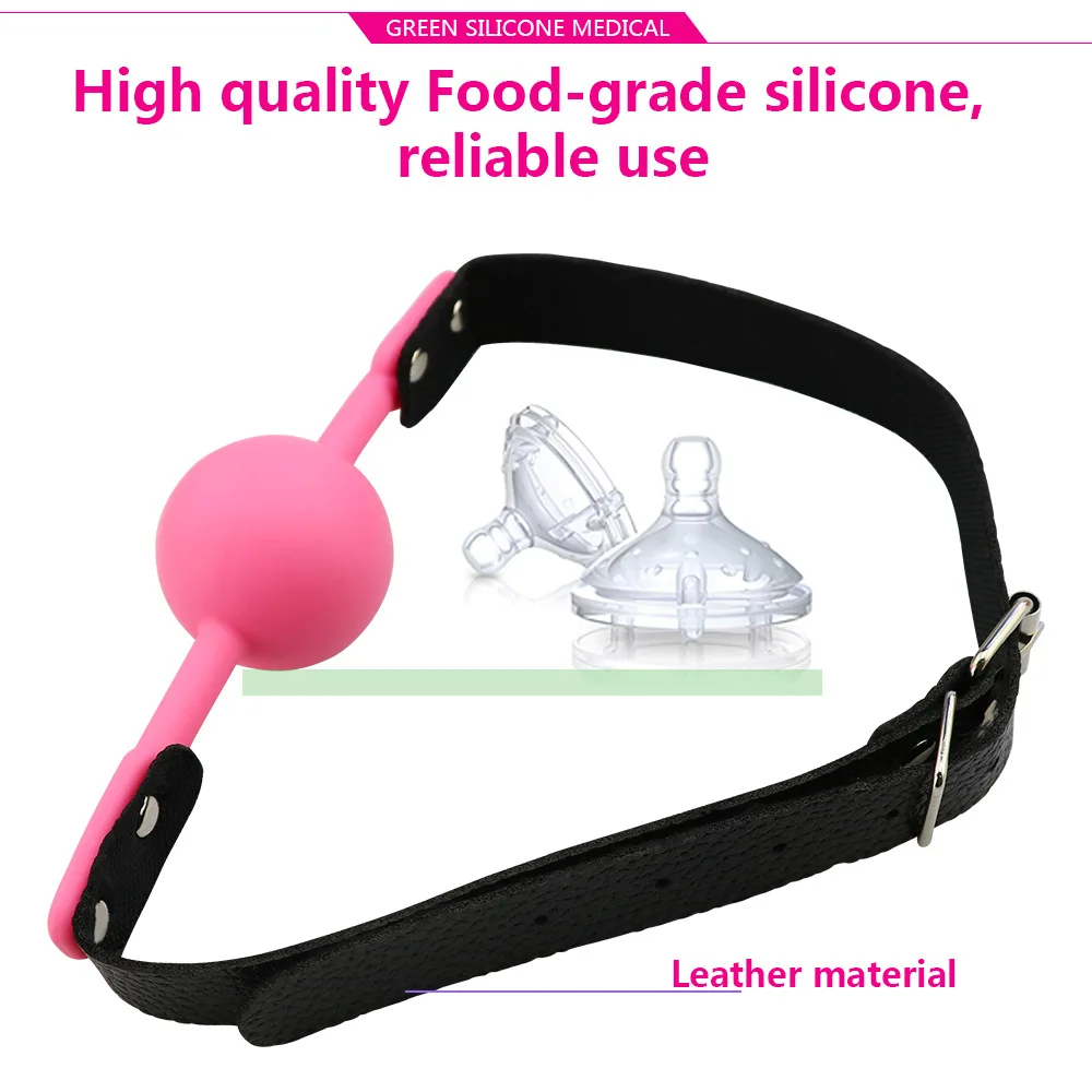 Секс бандаж для раба силиконовый шарик кляп рта БДСМ бондаж Фетиш рот