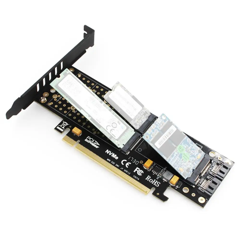 JEYI SK16 PRO для NVME адаптер NGFF x16 PCI E3 полная скорость M.2 2280 алюминиевый лист