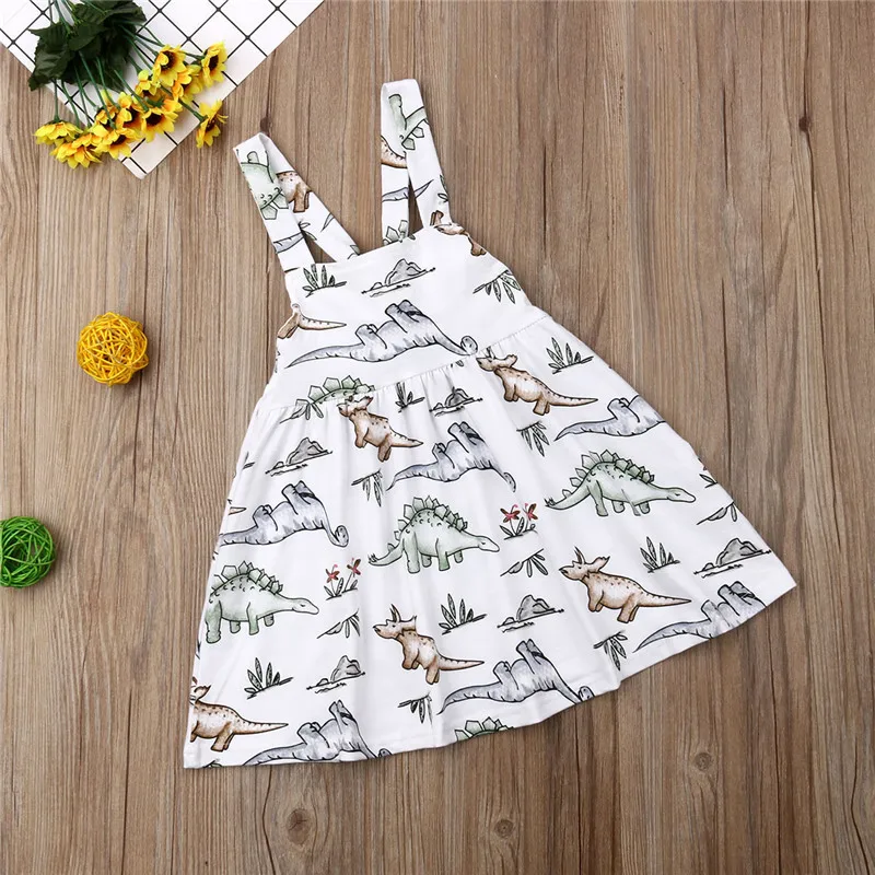 Emmababy Kids Baby Girl Dinosaur Dress Bebe Girls Summer Cotton Clothes Princess Party Tutu Dresses for girls 0-4Y | Детская одежда и