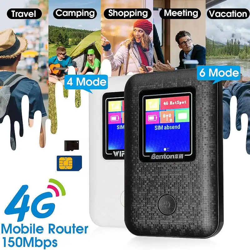 4 режима/6 режимов беспроводной 4G Мобильный роутер 150 Мбит/с высокоскоростной ЖК