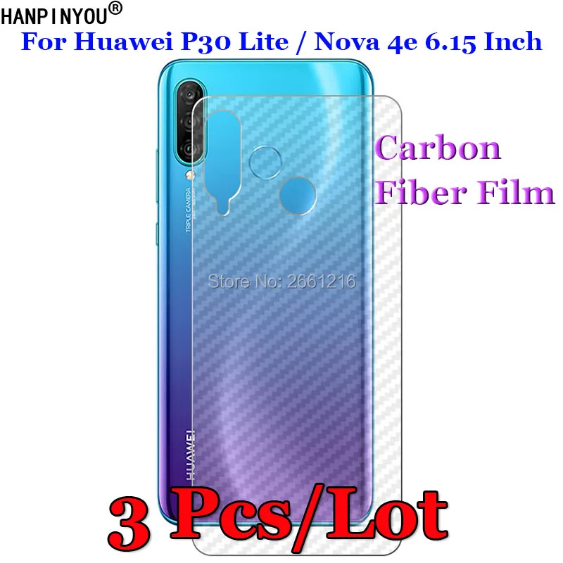 3 шт./лот для Huawei P30 Lite 3D Нескользящая прозрачная углеволоконная Защитная пленка