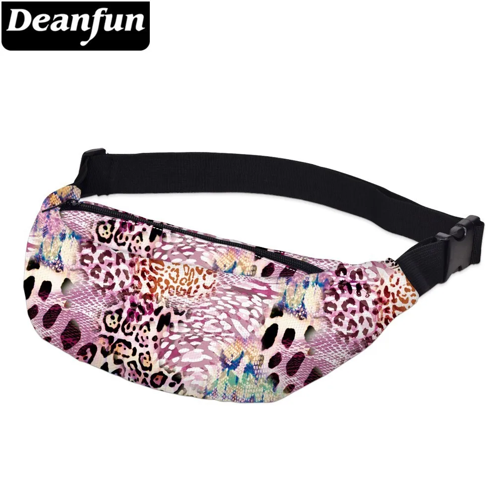 Мужская водонепроницаемая поясная сумка Deanfun со змеиным принтом и леопардовым