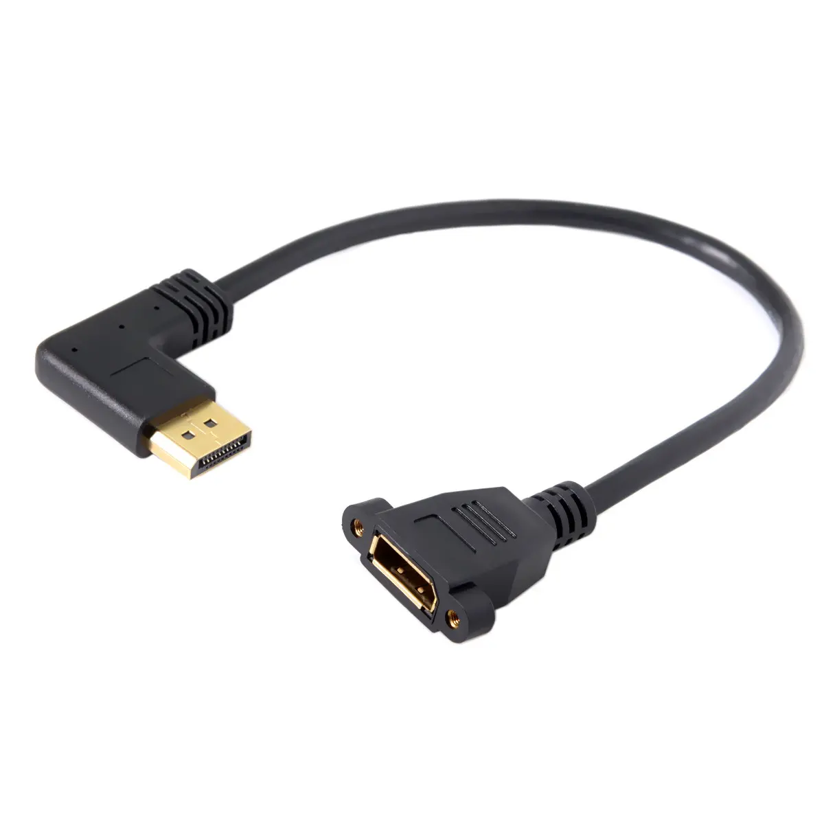 CYDZ Display Port Male to Female 90 градусов правый вниз угловой Удлинительный