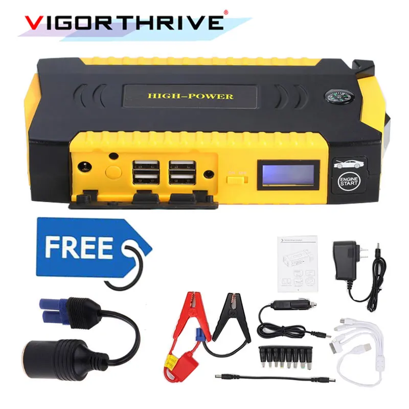 

Emergency Car Jump Starter 600A Car Battery Booster Charger Power Bank Portable 12V Starting Device Petrol Diesel Car Starter