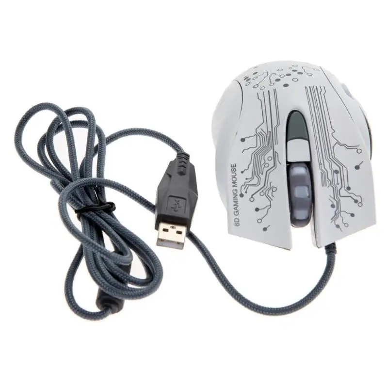 Wired Gaming Mouse 3200DPI LED Optical 6 Buttons USB Pro Gamer Computer Mice Laptop for Professional Players | Компьютеры и офис