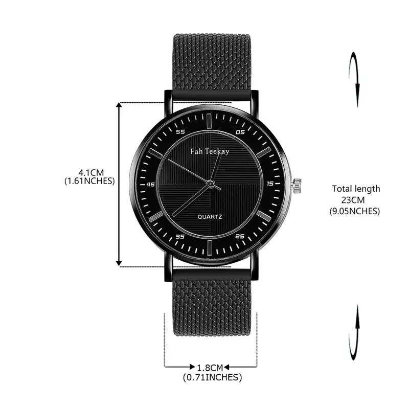 Для мужчин женщин Мода Нержавеющая сталь ремешок аналоговые кварцевые наручные